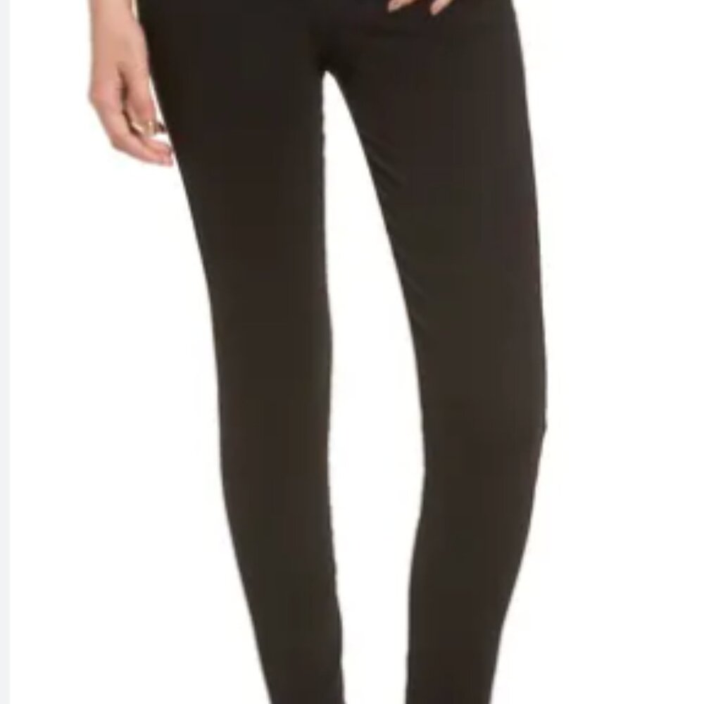 AGOLDE ROXANNE SUPER HIGH RISE SKINNY JEANS IN "JET", SIZE 28